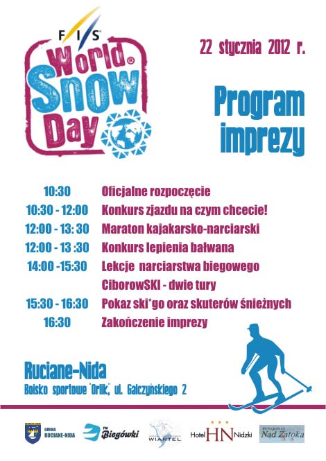 World Snow Day 2012 Program imprezy - 22 stycznia 2012